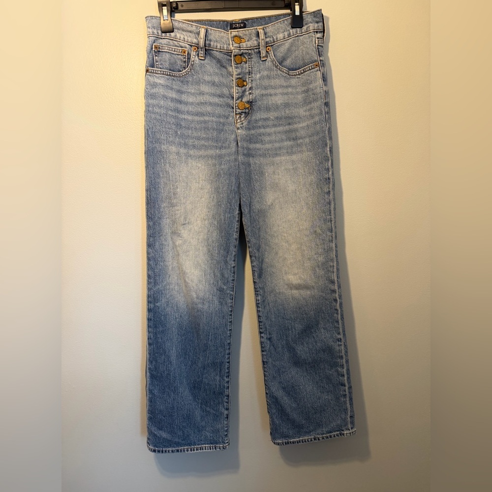 J. Crew Full-Length Wide-Leg Denim Jeans